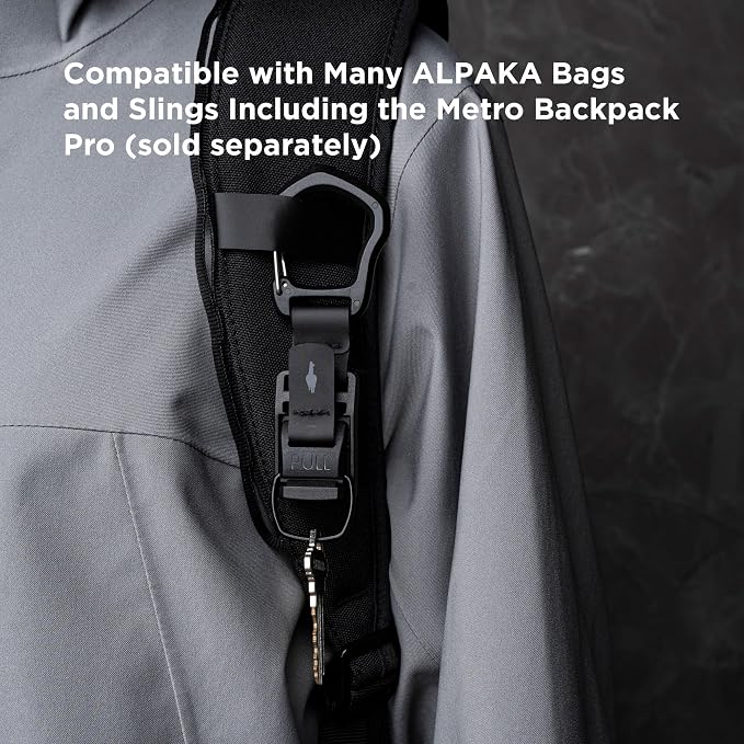 ALPAKA HUB Carabiner Quick Release Keychain with Magnetic Belt Clip | EDC Carabiner for Keys, Tactical Gear & Backpack Accessories,Attach to ALPAKA Sling Bag, Belt Loops