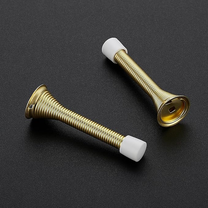 Ravinte Door Stoppers, 36 Pack Gold Spring Door Stops with Rubber Bumper, Door Stoppers for Bottom of Door