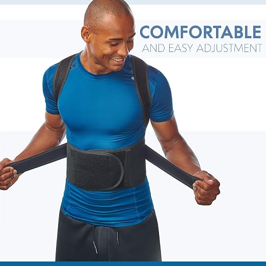 Selbite Posture Corrector for Men and Women - Back Brace for Upper and Lower Body Support - Adjustable Straightener with Pain Relief and Muscle Memory (Small)