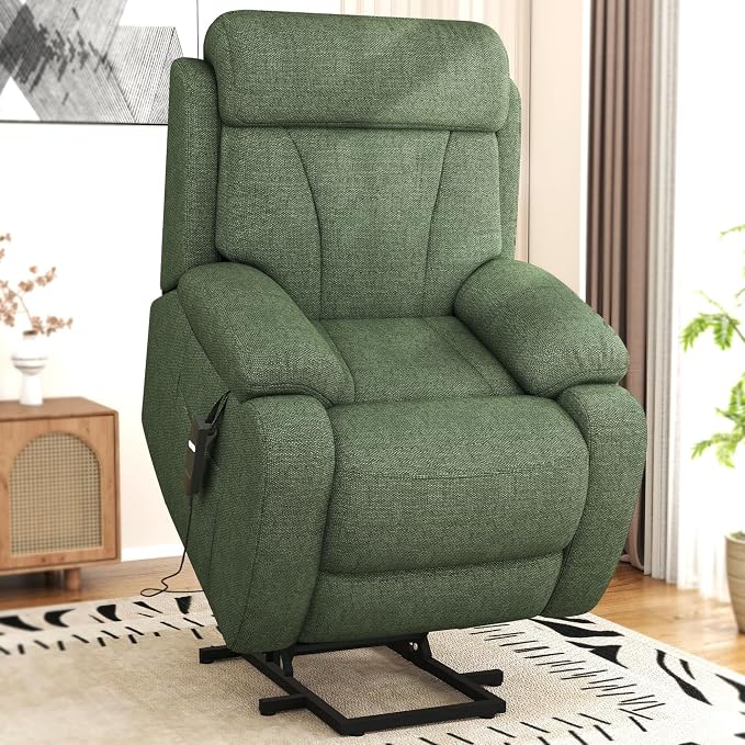 Power Lift Recliner Chair for Elderly with Remote Control - Heavy Duty 330 lbs Snowflake Velvet Fabric, Compact Electric Lift Chair for Seniors Small Spaces Living Room Bedroom