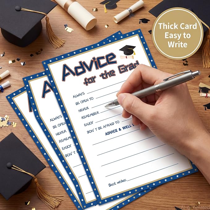 30PCS 2026 Graduation Party Game Cards, Advice For Graduation, Senior High School & College Graduation Party Favors-MG03