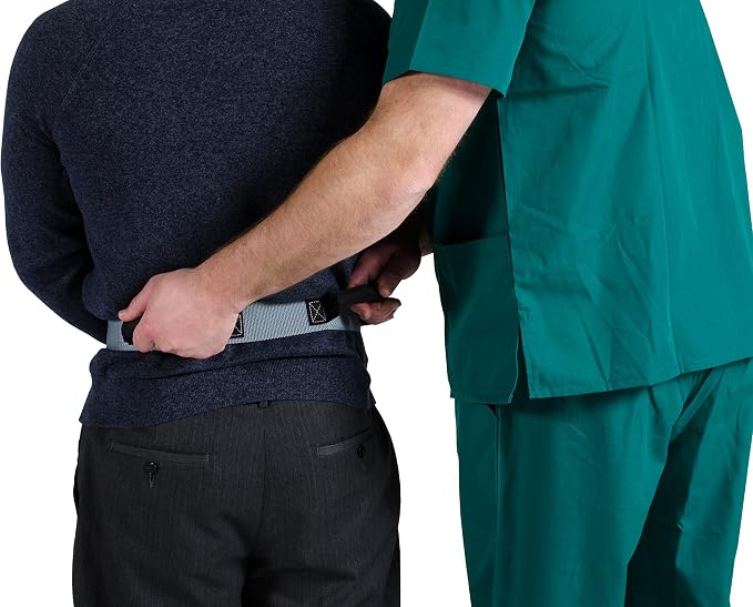 Patient Aid Gait Belt w/Handles, Transfer & Lift Aid for Elderly & Therapy | Padded Handles for Secure Grip | Quick-Release Buckle | Transfer & Lift Assist for Elderly, PT & Rehab | Anti-Slip