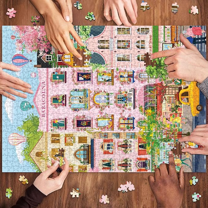 Romantic Street Scene Jigsaw Puzzles for Adults 1000 Pieces, Interlock Perfectly No Dust, Impossible Difficult Hard Fun 1000 Piece Jigsaw Puzzles for Adults-1:1 Poster