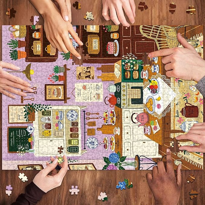 1000 Piece Jigsaw Puzzles for Adults, Kitchen Puzzle with 1:1 HD Poster, Precise Interlocking, Letter Markings on Back, Dust-Free, Stress Relief & Ideal Family Game Gift
