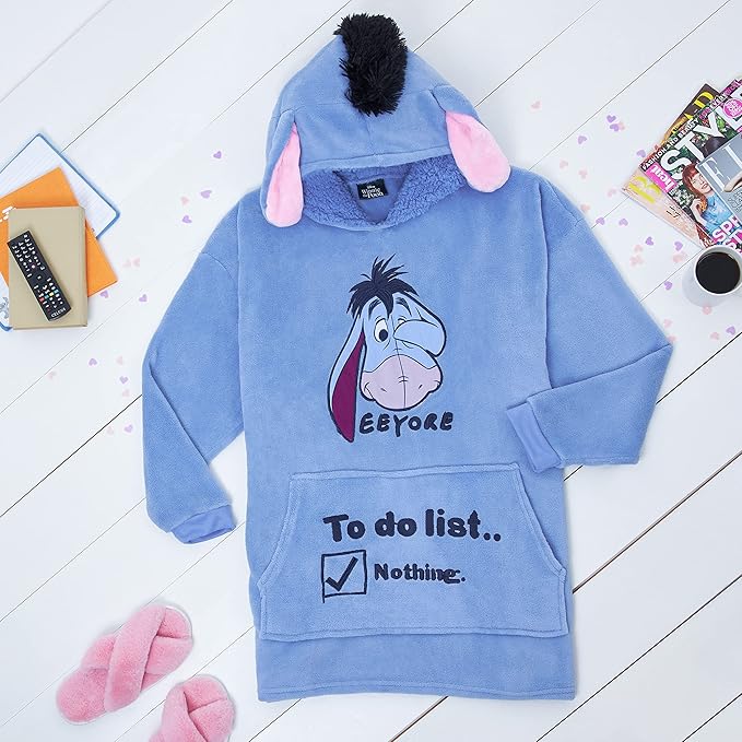 Disney Stitch Blanket Hoodie for Women Teens, Wearable Oversized Fleece Hooded Poncho with Pocket, Cozy Gifts for Women