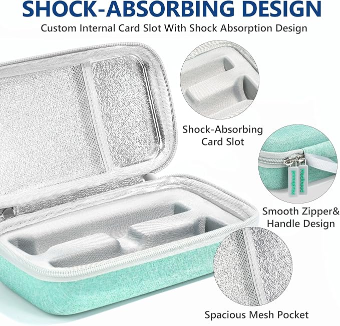 Portable Insulated Cooler Travel Case Fits 2 Zepbound Injector Pens, Tirzepatide Travel Case TSA Approved with 2PCS Reusable Ice Packs, EVA Medicine Organizer for Daily Use (Green,Big)