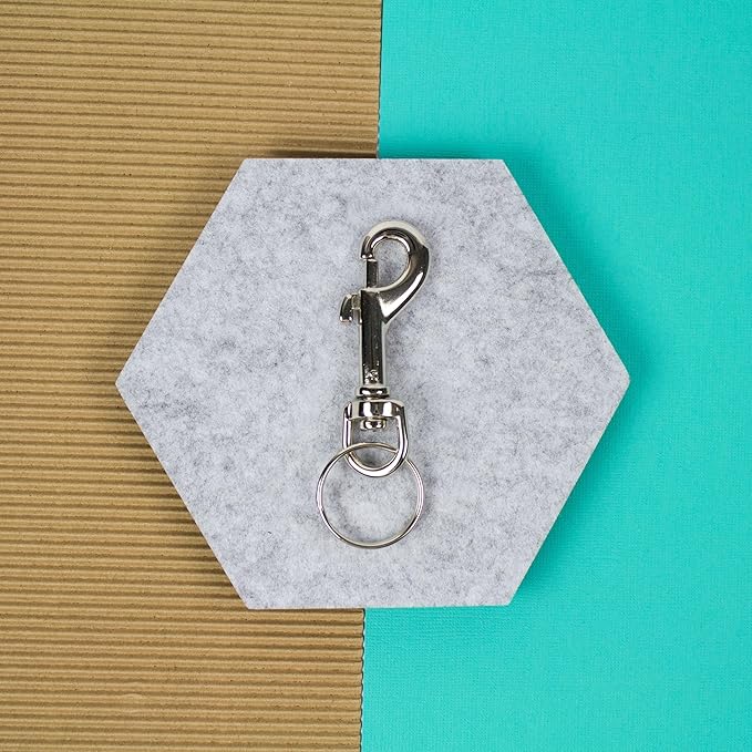 Lucky Line 3-1/2" Bolt Snap, mens , Nickel Plated Zinc with 1-1/8" Split Key Ring (4511)