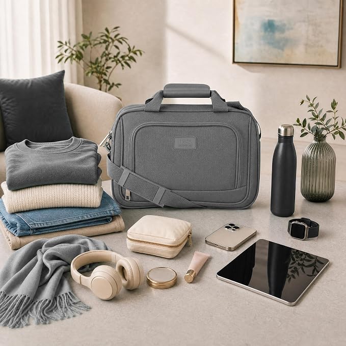 U.S. Traveler Rio 14" Travel Tote Bag, Lightweight 1200D Carry-On Bag for Women & Men