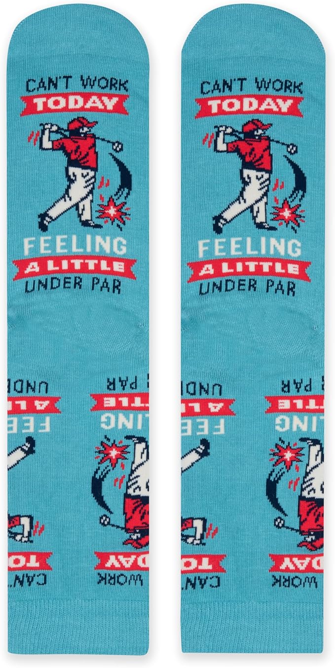 Lavley Funny Golf Socks - Fun gift for golfers - Unisex one size fits most - Great for birthdays or stocking stuffers