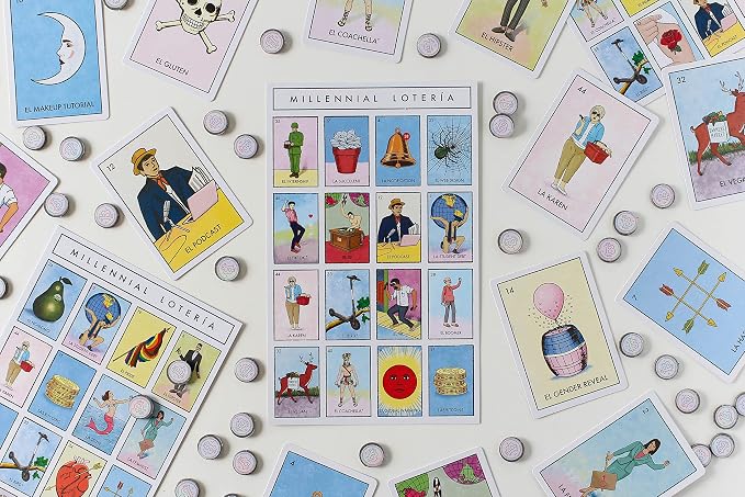 Blue Star Press Millennial Loteria Game: Family Fiesta Edition Mexican Bingo