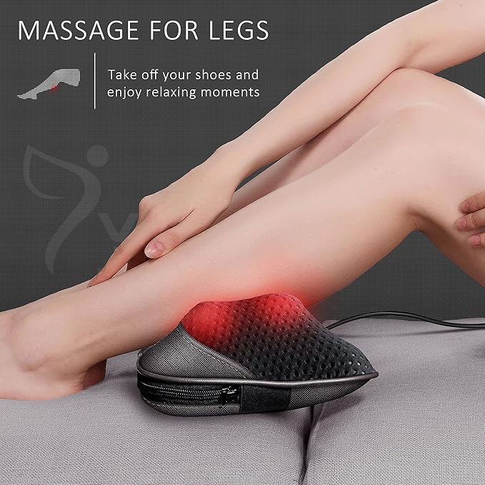 VIKTOR JURGEN Back Massager Kneading for Neck, Shoulder and Foot, Shiatsu Massage Pillow with Heat, Relaxation Gifts for Women/Men/Dad/Mom/Christmas/Mothers Day/Fathers Day/Valentine's Day