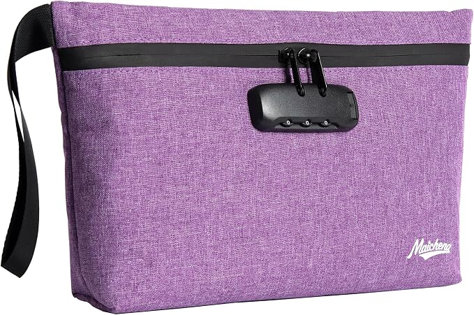 Smell Proof Bag with Combination Lock Large Storage Container Medicine Lock Bag Money Organizer Travel Storage Pouch