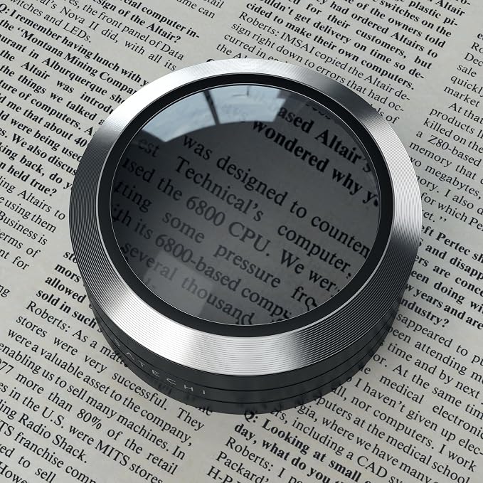 Satechi ReadMate LED Desktop Magnifier with up to 5X Magnification - Carrying Case Included (Black)