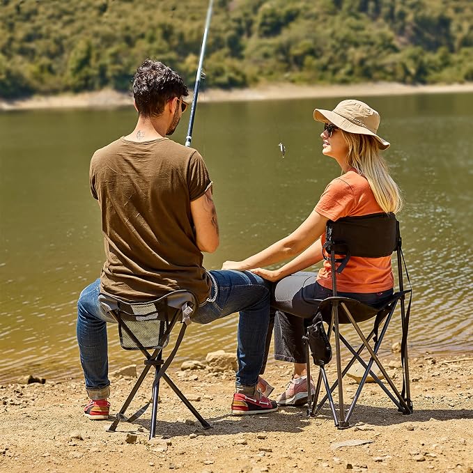 Portal Tall Folding Tripod Stool Portable Tripod Chair for Outdoor Camping | Portable Outdoor Design; Durable Construction; Easy Setup & Storage
