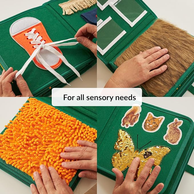 Fidget Book for Elderly | Blanket for Dementia | Dementia Products | Gift, Activities for Seniors with Alzheimer’s