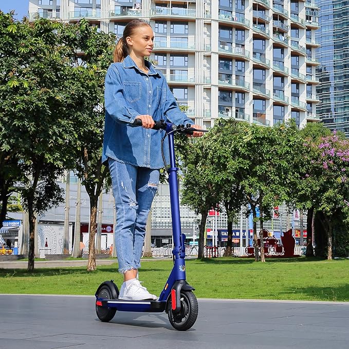 Caroma Electric Scooter with Seat Option,500/350W Motor Up to 25/20 Miles Range & 25/20 MPH Speed,9" Tires,Adjustable Electric Scooter for Adults,Foldable Commuting
