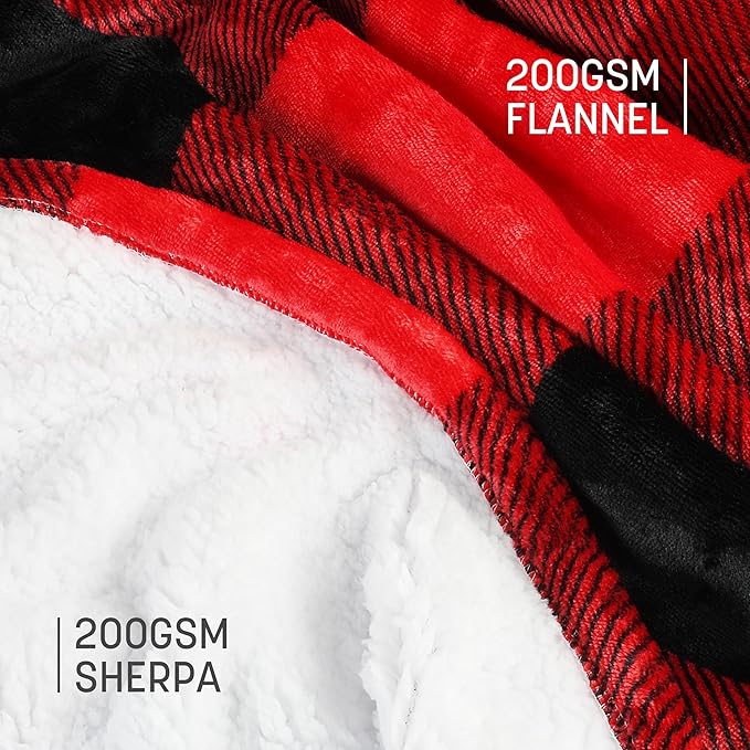 Catalonia Oversized Blanket Hoodie Sweatshirt, Wearable Sherpa Lounging Pullover for Adults Women Men