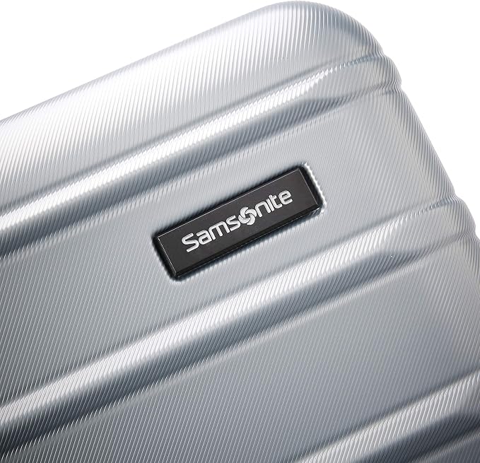 Samsonite Omni 2 24-Inch Medium Checked Hardside Luggage with 360° Spinner Wheels - Scratch Resistant Hardshell - TSA Lock - Expandable Polycarbonate Shell for Lightweight Travel - Artic Silver