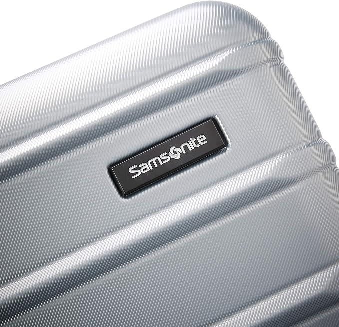 Samsonite Omni 2 28-Inch Large Checked Hardside Luggage with 360° Spinner Wheels - Scratch Resistant Hardshell - TSA Lock - Expandable Polycarbonate Shell for Lightweight Travel - Artic Silver