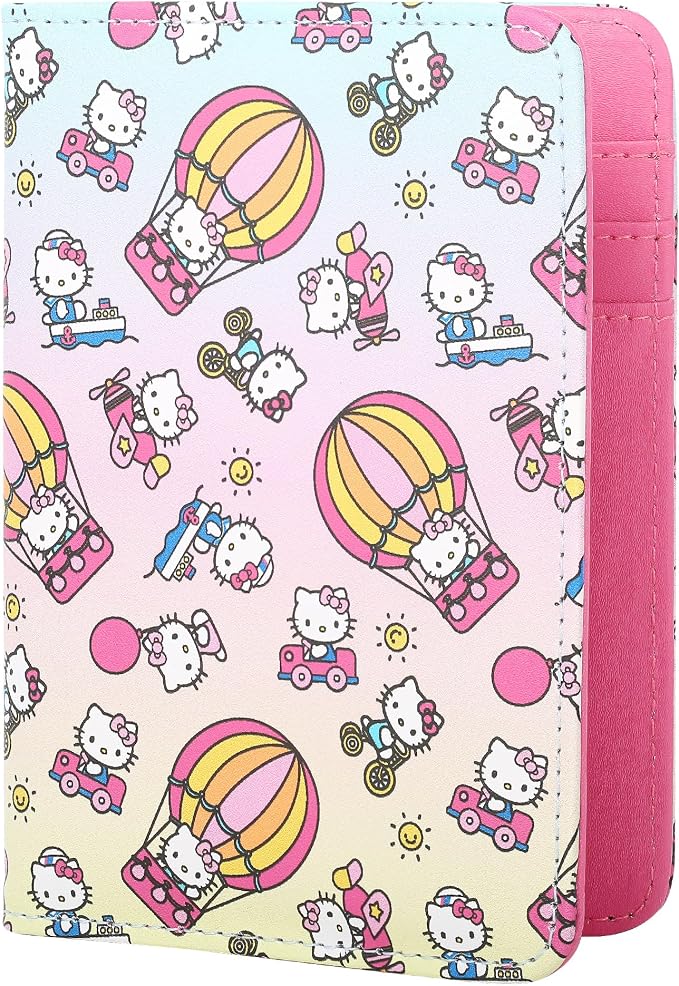 Hello Kitty Passport Holder for Travel Official License, Cute (Gradient) | Passport Cover, Sanrio Gifts