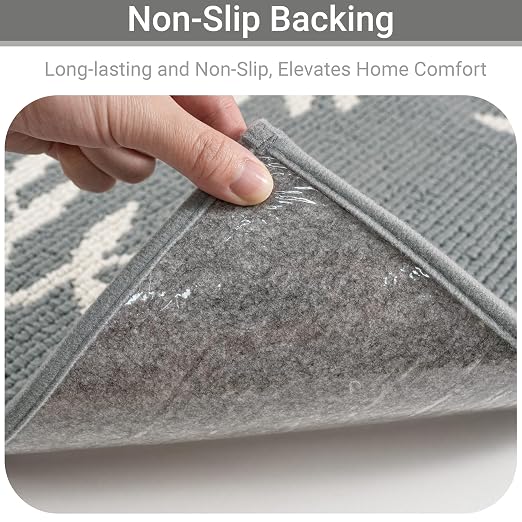 Non-Slip Landing Mat for Wooden Steps Indoor,Carpet Stair Treads | 30"x 30" Peel and Stick Soft Stair Rugs for Pets, Non Skid Wood Staircase Step Treads Reusable,Stair Protectors, Grey