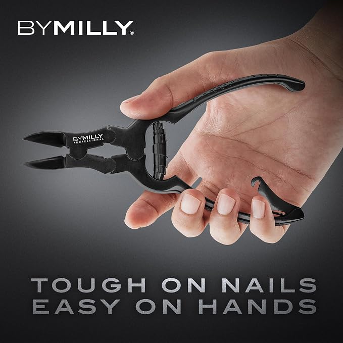 Titanium Series Toenail Clippers for Seniors & Podiatrist | Hammer Forged to Trim Thick or Hard Toenails | Heavy Duty Toenail Clippers for Thick Toenails (Titanium Black)