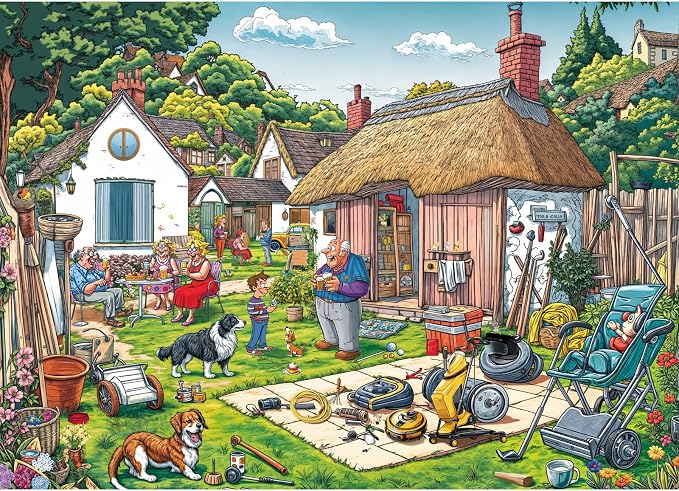 Puzzles for Adults 1000 Pieces, Warm Courtyard Jigsaw Puzzle with 1:1 HD Poster, Perfect Interlocking No Dust, Stress Relief Ideal Gift for Family Games