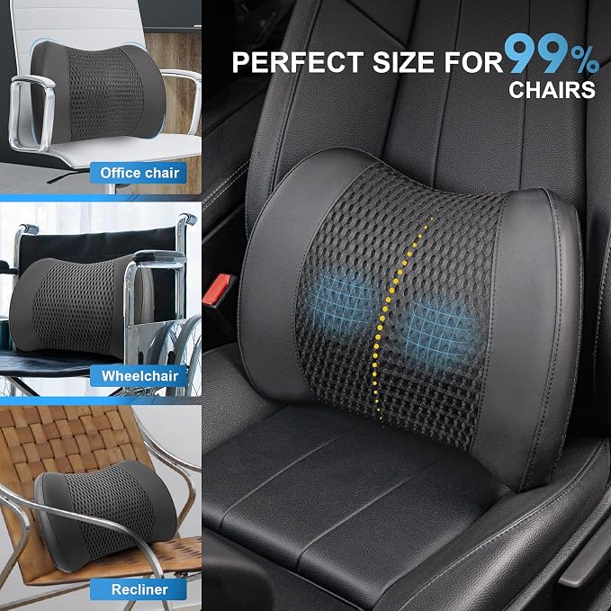 Lofty Aim Lumbar Support Pillow for Car | Car Seat Back Support, For Driving