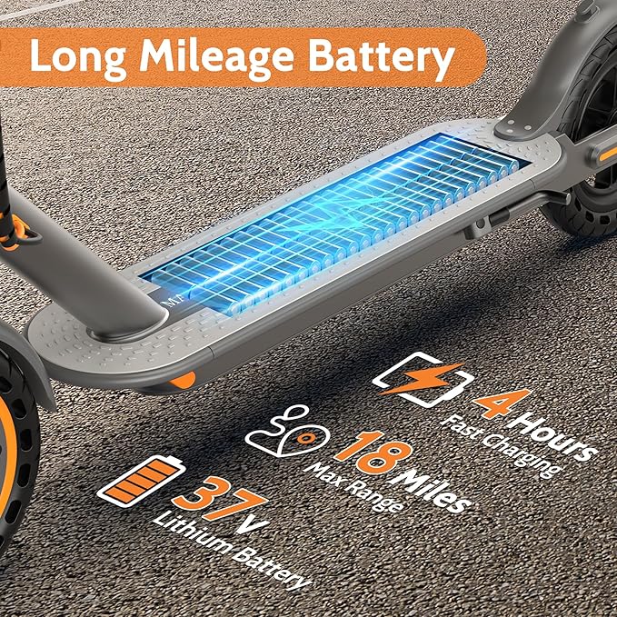 Maxshot Electric Scooter, 8.5" /10" /14" Tire, 16/19/22 Mph Top Speed, 12/16/21/27/28/49/50 Miles Long Range, Folding Escooter for Adults and Kids with Seat Bag, Dual Braking, Dual Suspension, App