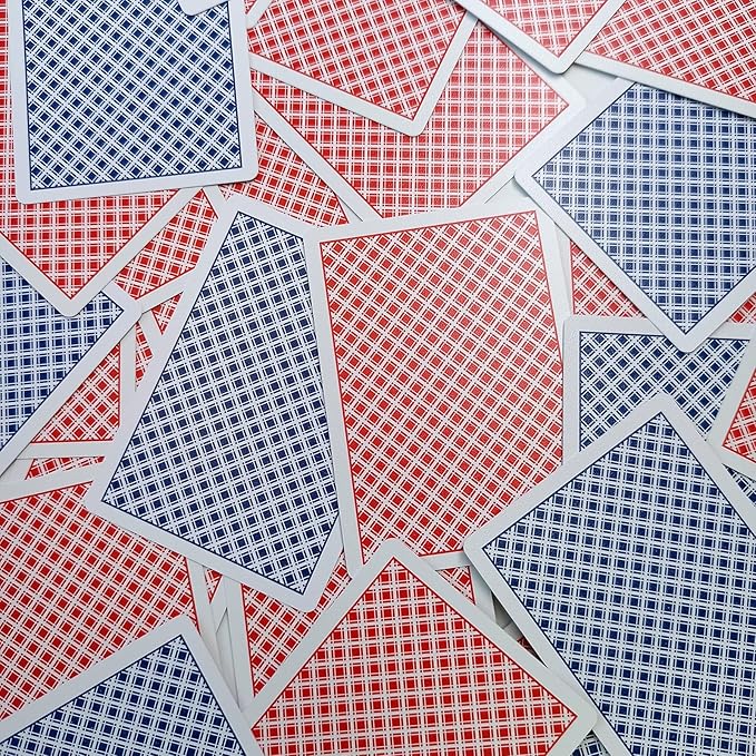 Plastic Playing Cards, Poker Size, Casino Quality, Jumbo Index, Waterproof & Washable, Perfect for Texas Hold’em Poker, 1 Blue Deck & 1 Red Deck