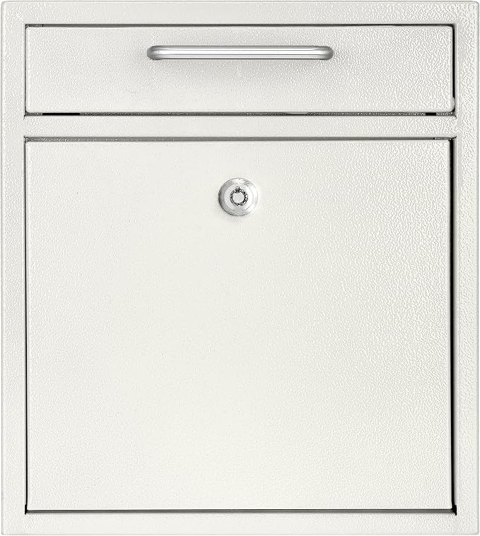 AdirOffice Wall Mount Mailbox - Mailbox with Lock and Keys- Durable Wall Mounted Locking Mailbox and Cash Drop Box for House, Apartments and Bussiness After Hours Deposits