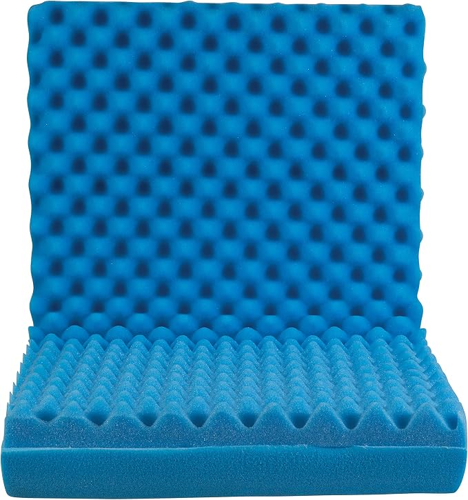 DMI Egg Crate Sculpted Foam Car Seat Cushion, Office Chair Cushion Relieves Back Pain, Tail Bone Pain, Sciatica, 32 X 18 X 3, Full Back (Pack of 2)