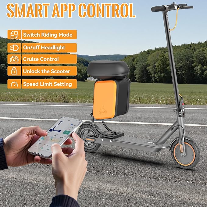 Electric Scooter for Adults, Folding E Scooter with 350W/500W Motor 16-24 Mph Top Speed, Max 15-60 Miles Long Range, 6.5''/8.5''/10''/14'' Solid Tires Commuting Scooters, Dual Brakes, APP