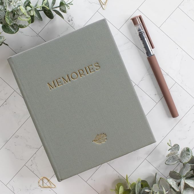 Beautiful Linen Photo Album For 4x6 Photos - Safely Holds Up To 100 Pictures of Unique Memories - The Perfect Large Photo Book To Store All Pictures of Treasured Family, Baby or Wedding Moments