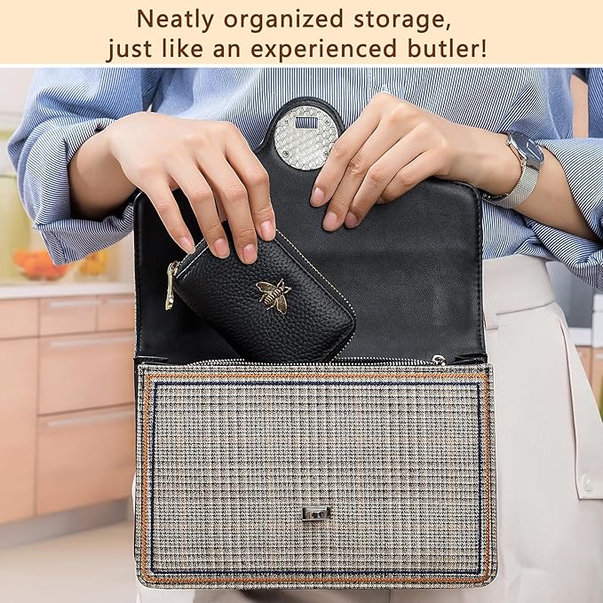 imeetu RFID Credit Card Holder, Small Card Wallet Women, Leather Card Case | Genuine Leather Women's Card & id Cases, Change Coin Purse with Zipper Keychain id Window, 20 Colors & 3 Styles, Daily, Gifts