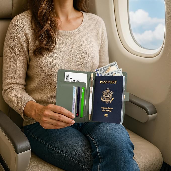 Beautiful Passport Holder for Travel – Cute Cover with Pen Holder to Keep Your Travel Documents Organized & Safe – Quality Passport Wallet for Women & Men and Great for Gifting