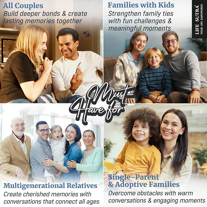 Life Sutra Family Connect – 400 Conversation Starter Cards, Conversation Card Game for Meaningful Conversations, Screen-Free Quality Time & Family Bonding