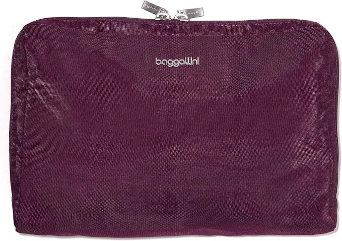 Baggallini Carryall Expandable Lightweight Travel Tote 22" Packable Folding Compact Nylon Washable Weekender w/Luggage Sleeve