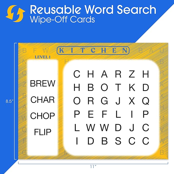 Keeping Busy Word Search 1 Dementia Activities for Seniors | Alzheimer Products for Elderly Patients | Fun Memory Game Toy & Cognitive Brain Puzzle for Senior Citizens w/Memory Loss or Alzheimers