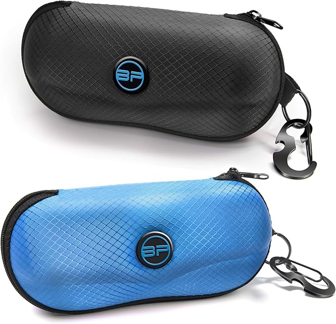 BLUPOND Sunglasses Case Semi Hard EVA Shell with Metal Hanging Hook Belt Clip Sun Glasses Storage
