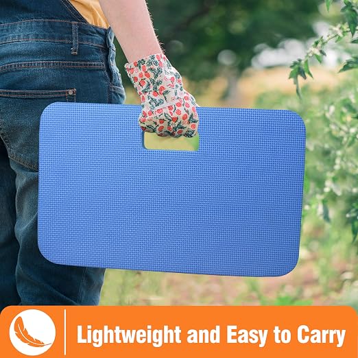 Gardzen 3-Pack Extra Thick Garden Kneeling Pad | EVA Foam Kneeler Pad for Gardening, Baby Bath, Yoga, Pilates, Exercise, 18" x 11" x 1.5", Blue