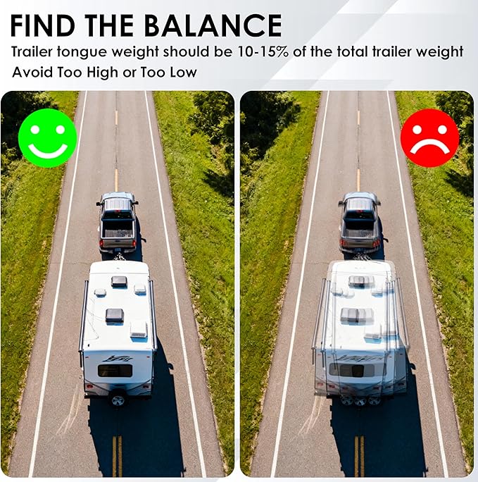 YOMILINK Tongue Weight Scale, Upgrade 1800 lbs Capacity, for RV Trailer, Boat, Travel Trailers, Black