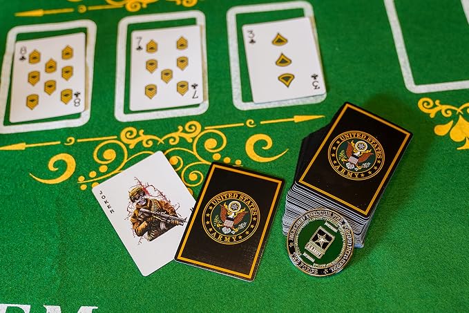 Military Gift Shop US Army Professional Quality Army Playing Cards - Great for Game Night - US Army Gifts for Veterans | Army Playing Cards