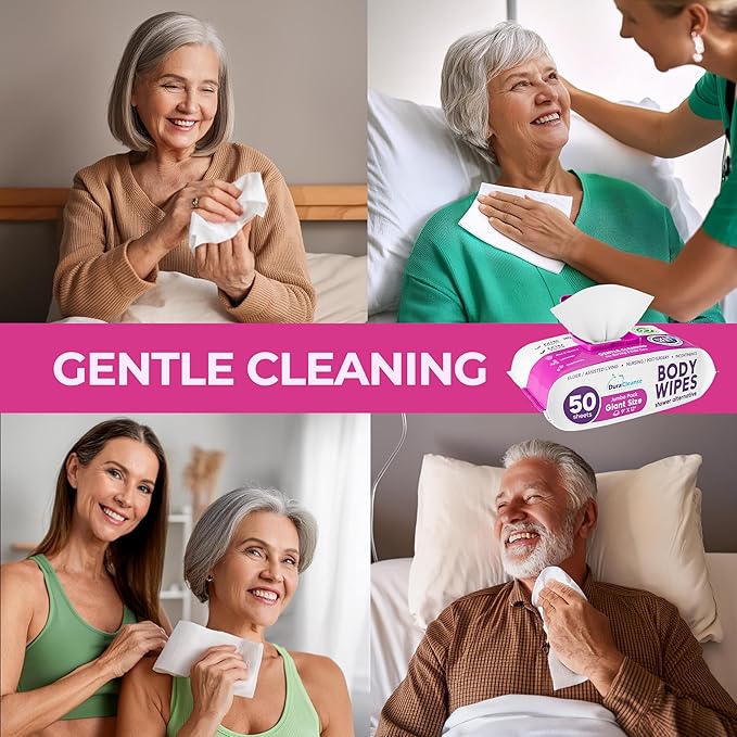 XL Body Wash Wipes for Adults Bathing No Rinse & Elderly Incontinence (4pk) - 200 Ct. + 16 Travel Bath Wipes - 9"x12" Disposable Washcloths for Adult Surgery Recovery Supplies & Elder Care Products