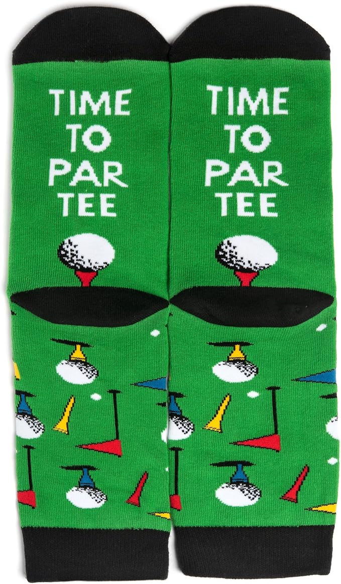 Lavley Funny Golf Socks - Fun gift for golfers - Unisex one size fits most - Great for birthdays or stocking stuffers