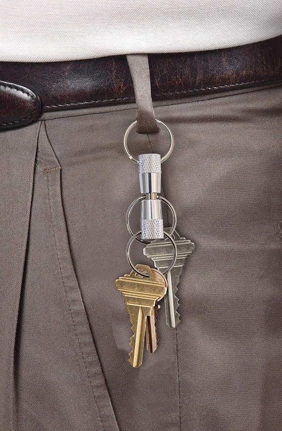 Lucky Line 3-Way Pull Apart Keychain, 1 Pack, Silver (71501)