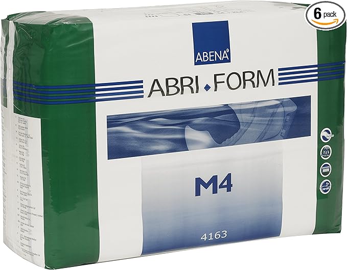 Abena Abri-Form Comfort Plastic-Backed Briefs, Level 4, (Medium To Large Sizes) Medium, 84 Count