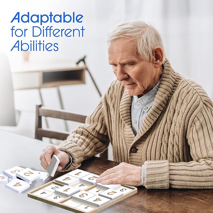 Keeping Busy Sudoku Dementia Activities for Seniors | Alzheimer Products for Elderly Patients | Fun Memory Game Toy & Cognitive Brain Puzzle for Senior Citizens w/Memory Loss or Alzheimers