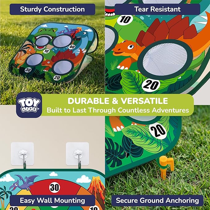 TOY Life Toddler Outdoor Toys for Kids Ages 4-8, Bean Bag Toss, Outside Yard Games for Kids Cornhole, Indoor Lawn Backyard Games Birthday Family Party Toddler Game, Gift for Boys 3 4 5 6 7