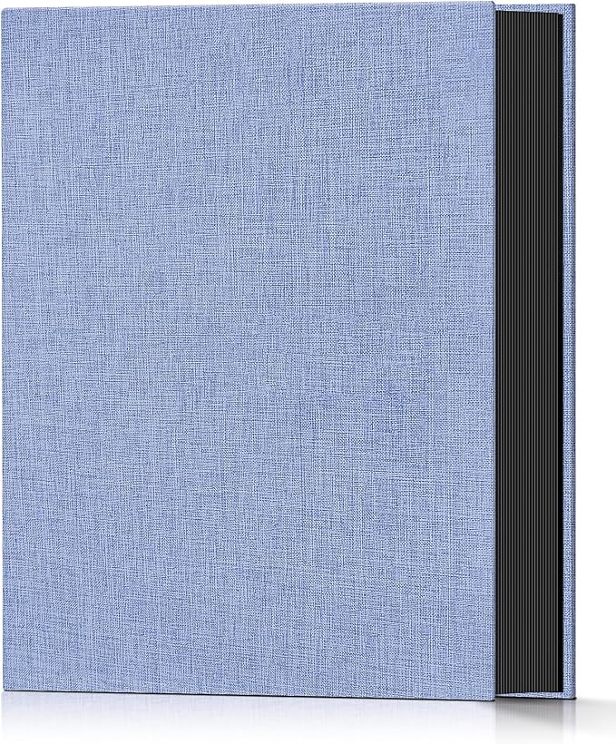 Popotop Photo Album 4x6 100 Pockets for Wedding Gifts,Linen Hardcover Picture Albums for Family Anniversary Baby Vacation Pictures